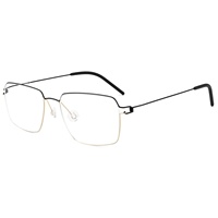 Monture de lunettes carrée en titane pur, ultra-légère, sans vis, personnalisée, rétro, série RIM de Linde Designer, pour adultes