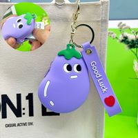 Creatieve kinderhanger cadeaus mini cartoon schattige sleutelhanger siliconen fruit portemonnee