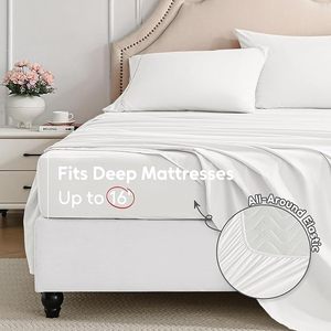 Factory Custom Bed Linens Co <strong>Fitted</strong> <strong>Sheets</strong> <strong>extra</strong> <strong>Deep</strong> Pocket <strong>Fitted</strong> Bed <strong>Sheets</strong> - Product Image 4