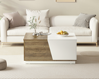 Date 0.8m Chêne Blanc Patchwork Table Basse Minimaliste Moderne Salon Meubles Maison Table Basse