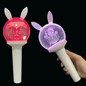 <b>Light</b>-up Hand Lamp 15-color LED Manual Button Battery Powered Cheering Props for Concerts - Product Image 3