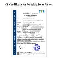 Panneau solaire monocristallin 200W, module PV haute efficacité, chargeur solaire portable étanche pour la charge de stations d'alimentation extérieures