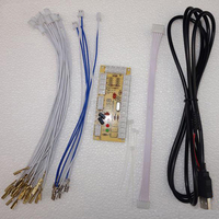 Kits de jeu d'arcade DIY : Carte de contrôle USB Arcade à latence nulle avec encodeur, en plastique et acier inoxydable, pour joystick classique 1P