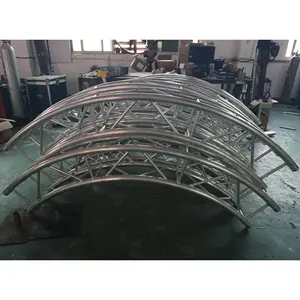 factory wholesale square round truss for S big performance event site aluminum structure with stage circular curved roof