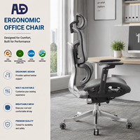 Chaise de bureau confortable à dossier haut en maille avec repose-pieds inclinable et support lombaire pour mobilier de bureau moderne