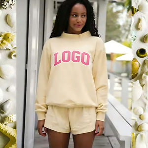 Felpa <span class=keywords><strong>con</strong></span> <span class=keywords><strong>cappuccio</strong></span> personalizzata <span class=keywords><strong>con</strong></span> collo Mockneck a righe <span class=keywords><strong>con</strong></span> colletto Varsity girocollo ricamato Patch Applique invernale a contrasto rifinitura felpa - Product Image 1