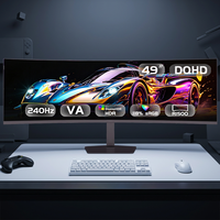 Monitor Curvo para Juegos de 49 Pulgadas en Oferta, 60Hz/144Hz, Pantalla LED IPS Ultra Ancha de 5K con Tiempo de Respuesta de 1ms