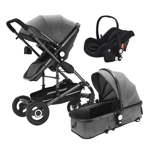 <span class=keywords><strong>Poussette</strong></span> de luxe 3 en 1 avec chariot et siège auto, 4 roues en caoutchouc, livraison gratuite - Product Image 2
