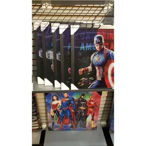 Venta al por mayor personalizado ecofriendly DBZ Narutos Marvel Spider Iron Man superhéroe 3D Flip Lenticular Anime Posters 30*40 Marco de impresión