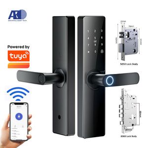 กุญแจล็อคประตูอัจฉริยะ GRATEAIEN แบบสแกนลายนิ้วมือ TUYA WiFi พร้อมรหัสผ่าน สำหรับโรงแรมและเกสต์เฮาส์ - Product Image 1