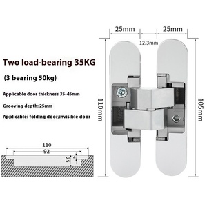 Bisagra oculta ajustable tridimensional <span class=keywords><strong>de</strong></span> diseño moderno <span class=keywords><strong>para</strong></span> puerta plegable <span class=keywords><strong>de</strong></span> <span class=keywords><strong>madera</strong></span> con características <span class=keywords><strong>de</strong></span> apertura <span class=keywords><strong>especiales</strong></span>, venta al por mayor - Product Image 2