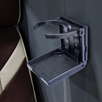 AutoLiuma Porte-gobelet pliable réglable en plastique pour café et voiture Porte-boisson pliable et réglable Noir