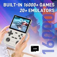 Konsol Game genggam Retro Linux K36, sumber terbuka 3.5 inci layar IPS 16000 + Emulator Game untuk pemutar Video Game PS1/PSP/DC/N64