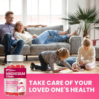 Soulagement du stress Os forts Supplément musculaire Calcium Potassium Magnésium Zinc Glycinate Gommes pour un bon sommeil