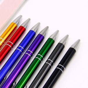 Assorted Metallic <b>Color</b> Metal Ballpoint <b>Pen</b> Set Slim Design Customizable Logo <b>Pens</b> Black Blue Ink Office School - Product Image 5