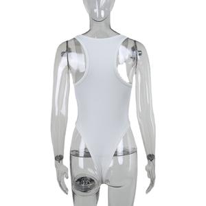 Al por mayor Body de punto sin mangas, sexy y ajustado, con cuello halter y hombros descubiertos, estilo casual urbano para mujer, ideal para verano y ropa de club - Product Image 2