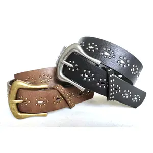 Germany Hot Selling Western Rivet Studded Fashion Trendy Women's Belt Female of Belt Manufacturer