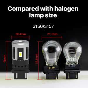 Taille courte 7440 7443 LED feux <span class=keywords><strong>de</strong></span> freinage ampoule feux arrière 6500K 3000K T20 W21W LED remplacement Stop feux <span class=keywords><strong>de</strong></span> freinage arrière - Product Image 5