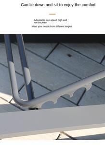 Tumbona Plegable Ajustable de Malla Teslin para Exteriores, <span class=keywords><strong>Playa</strong></span>, Piscina, Casa de Huéspedes y Hotel, Diseño Moderno y Sencillo - Product Image 4