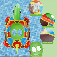 Anneau de natation gonflable en forme de tortue pour bébé, flotteur de natation en PVC