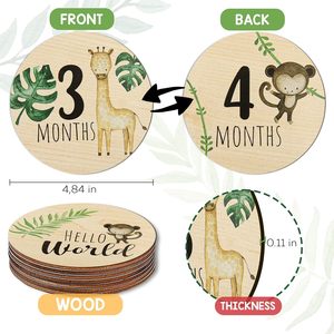 Tarjetas <span class=keywords><strong>de</strong></span> madera para marcar los meses del bebé con letrero <span class=keywords><strong>de</strong></span> anuncio, regalos para <span class=keywords><strong>embarazo</strong></span> y baby shower, accesorios para fotografía <span class=keywords><strong>de</strong></span> recién nacidos - Product Image 3