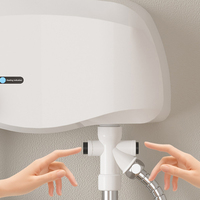 Chauffe-eau électrique instantané automatique compact avec boîtier en plastique, fonctionnement en anglais, classe d'efficacité énergétique pour cuisine et salle de bain