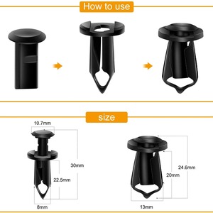 Winning Journey Plastic Car Fastener <b>Clips</b> 35pcs For Ford Gm Vehicles Automotive <b>Trim</b> Retainer Insert Size 8mm 13mm - Product Image 1
