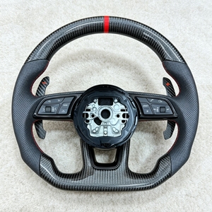 Accesorios Interiores para Automóviles, Volante de Fibra de Carbono para <span class=keywords><strong>Audi</strong></span> B8 B9 R8 A3 <span class=keywords><strong>A4</strong></span> A5 A6 A7 A8 Q3 Q5 Q7 Q8 TT S3 S4 S5 RS3 RS4 RS5 - Product Image 2