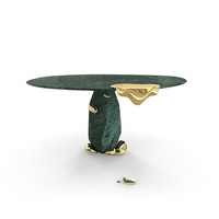 Meubles de luxe d'art haut de gamme ronds 6-10 places Boca marbre moderne ensemble de table à manger pour Villa Home Hotel