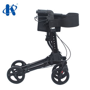 Kaiyang KY9156Lメディカルドライブアルミニウム軽量ウォーカーローレーター、シートとブレーキ付きリハビリテーション折りたたみウォーカーローレーター - Product Image 2