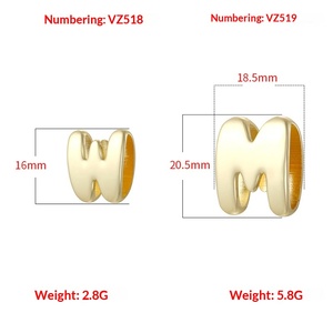 <span class=keywords><strong>Bracelet</strong></span> et collier en perles de cuivre multicolores, lettres anglaises en majuscules, fabrication artisanale, perles rondes, trou droit, plaqué or 18 carats - Product Image 2