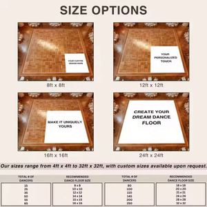 Pegatina Impermeable y Ecológica de PVC para Pista de Baile Rectangular para Bodas, Calcomanía Personalizada con Monograma Inicial - Product Image 6