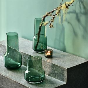 Bixuan <span class=keywords><strong>vaso</strong></span> di vetro <span class=keywords><strong>verde</strong></span> soffiato a mano semplice moderno ottico composizione floreale classico accento <span class=keywords><strong>vaso</strong></span> per la decorazione della tavola centrotavola - Product Image 4