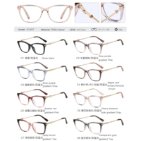 MS 81697 2026 Nouvelles montures de lunettes pour femmes TR90+Métal Blocage de la lumière bleue Lunettes optiques Design papillon élégant Lunettes
