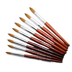 Pennello <span class=keywords><strong>per</strong></span> Unghie in <span class=keywords><strong>Acrilico</strong></span> di Alta Qualità con Manico in Legno Rosso e Logo Personalizzato OEM in Pelo di Kolinsky - Product Image 2