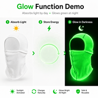 Balaclava tricotée lumineuse personnalisée, respirante et imperméable, taille adulte unisexe, masque de ski, couvre-visage d'hiver pour activités de plein air