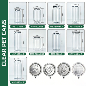 OEM Logolu PET Plastik Kutular Yüksek Kaliteli Şeffaf Plastik Kutu Soda İçme Şişesi Alüminyum Kutularla - Product Image 5