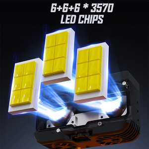 Fari LED GPNE S3P per Fuoristrada, 65W <span class=keywords><strong>Luce</strong></span> Bassa, 95W <span class=keywords><strong>Luce</strong></span> Alta, 6000K+3000K, IP68 Impermeabili, 9-16V - Product Image 5