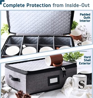 Excellent Conteneur de Rangement pour Vaisselle, Spacieux et Robuste, pour Tasses et Mugs, Style Américain Carré, Capacité 12 Tasses