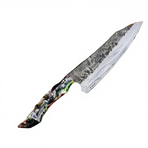 Cuchillo de Cocina Personalizado Hecho a Mano con Hoja de Acero al Carbono de 8 Pulgadas, Extra Afilado, Ambidiestro, con Mango de Resina - Product Image 1