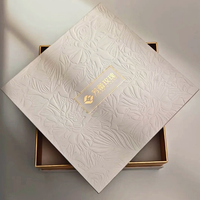 Grand emballage rigide gaufré de luxe pour bougie de parfum, cadeau cosmétique avec couvercle personnalisé et boîte cadeau de base avec col