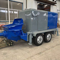 Pompe à béton électrique HBTS 45m³/h avec pompe Kawasaki 140 et PLC Omron pour fondations de bâtiments de grande hauteur et béton projeté pour ponts