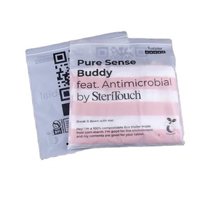 Pla Zipper Bag Garment Zipper Compostable PLA Material Plastic Zipper Bag For Garment Packaging