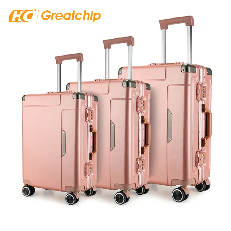 Set di valigie per trolley personalizzati per pc con set di valigie rigide per custodie da viaggio con custodia tsa lock