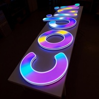 Lettres en relief LED RGB personnalisées OEM, éclairées par l'avant, logo 3D lumineux, enseigne commerciale pour devanture de magasin, fabricant