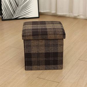 Folding <b>Storage</b> Ottoman <b>Cube</b> Seat Foot Rest Stool with Memory Foam for Space Saving - Product Image 5