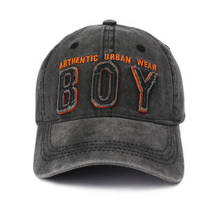 Casquette vintage brodée avec la inscription « BOY », casquette de baseball en coton délavé, casquette de mode urbaine réglable pour hommes et femmes - Product Image 1