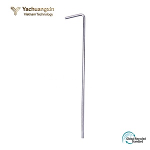 สมอบกเหล็กกล้าไร้สนิมยี่ห้อ Yachuangxin ขนาด 13 นิ้ว รูปตัว L สำหรับตั้งแคมป์กลางแจ้ง คุณภาพอุตสาหกรรม ด้ามจับโลหะ ใช้ได้ทุกฤดู - Product Image 2