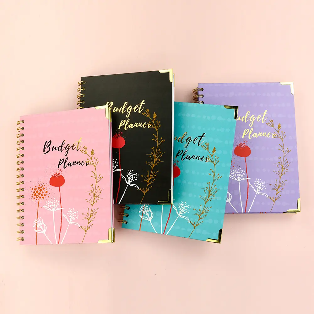 Keluaran baru Notebook indah kustom perencana anggaran pribadi mewah penuh warna persediaan menulis jurnal sampul keras dengan kualitas baik