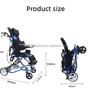 Matériel de réadaptation : Fauteuil roulant pédiatrique à dossier haut pour enfants atteints de paralysie cérébrale - Product Image 5